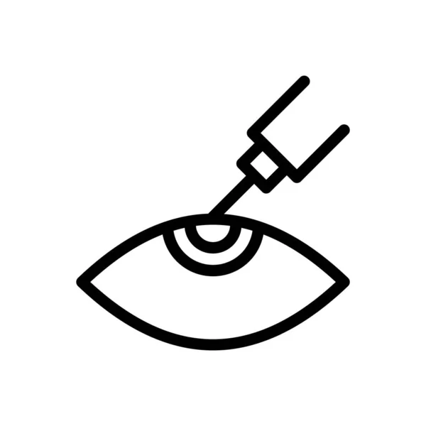 그라운드에 Eye Vector Premium Quality Symbols Thin Line Icon Concept — 스톡 벡터