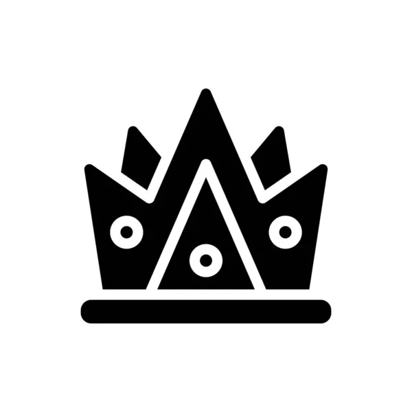 Коронка Векторна Ілюстрація Прозорому Фоні Символи Якості Премій Піктограма Гліфів — стоковий вектор