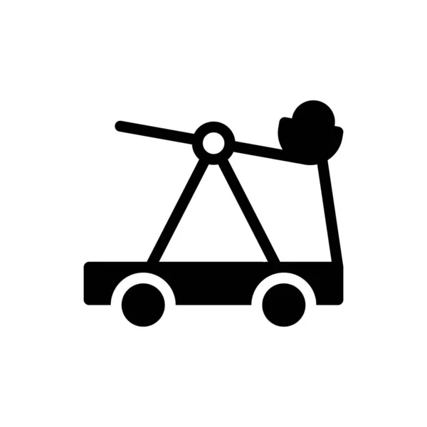 Catapult Vector Illustration Transparent Background Premium Quality Symbols Glyphs Icon — 스톡 벡터