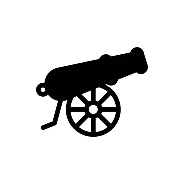 Cannon Vector Illustration Transparent Background Premium Quality Symbols Glyphs Icon — ストックベクタ