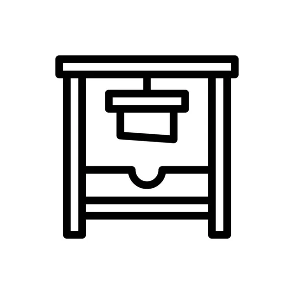 Иконка Вектором Гильотины Прозрачном Фоне Символы Высокого Качества — стоковый вектор