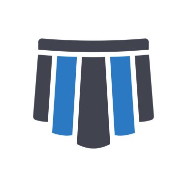 Şeffaf bir arkaplanda etek vektör illüstrasyonu. Konsept ve grafik tasarım simgeleri için kaliteli semboller..