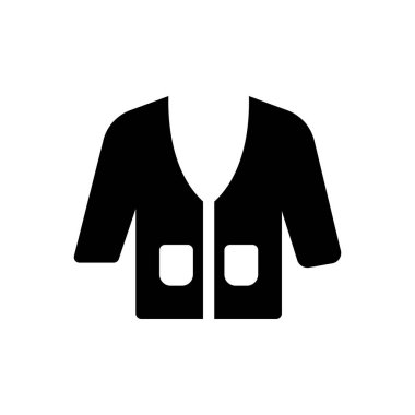 Şeffaf bir arkaplan üzerinde ceket vektör çizimi. Konsept ve grafik tasarım simgeleri için kaliteli semboller..