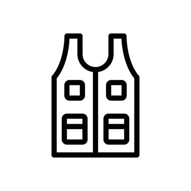 Saydam bir arkaplan üzerinde ceket vektör çizimi. Premium kalite semboller. Konsept ve grafik tasarım için ince çizgi simgesi.