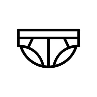 Şeffaf bir arkaplanda iç çamaşırı vektör çizimi. Konsept ve grafik tasarım için ince çizgi simgesi..