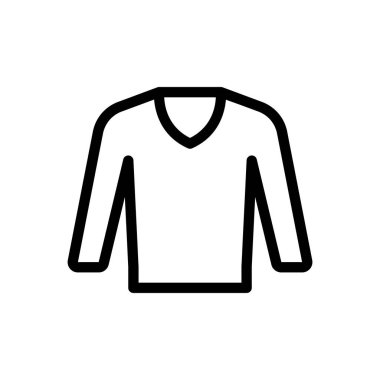 Saydam bir arkaplan üzerinde gömlek vektör çizimi. Premium kalite semboller. Konsept ve grafik tasarım için ince çizgi simgesi.