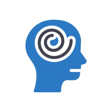 Şeffaf bir arkaplan üzerinde şizofreni vektör çizimi. Konsept ve grafik tasarım için özel kalite semboller..