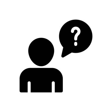 Şeffaf bir arkaplan üzerindeki soru vektör illüstrasyonu. Konsept ve grafik tasarımı için mükemmel kalite sembolleri.. 