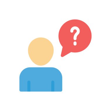 Saydam bir arkaplan üzerindeki soru vektör çizimi. Konsept ve grafik tasarım için birinci sınıf kalite simgeleri..