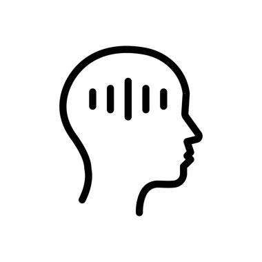 Şeffaf bir arkaplanda depresyon vektör çizimi. Konsept ve grafik tasarım için ince çizgi simgesi..