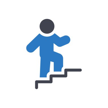 Şeffaf bir arkaplan üzerinde merdiven vektör çizimi. Konsept ve grafik tasarımı için mükemmel kalite semboller.. 