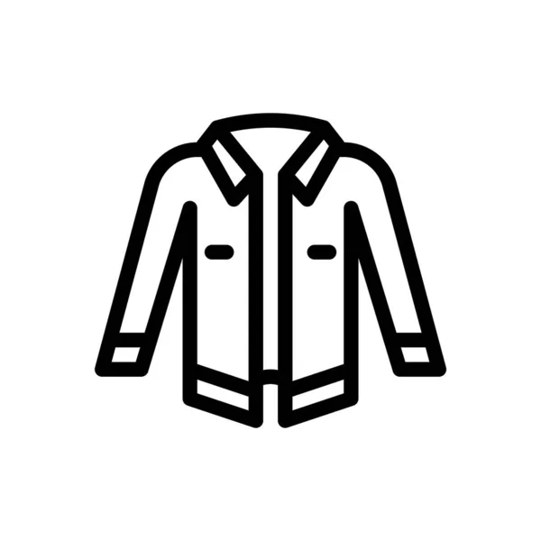 Jacket Vector Illustration Transparent Background Premium Quality Symbols Thin Line — Stok Vektör