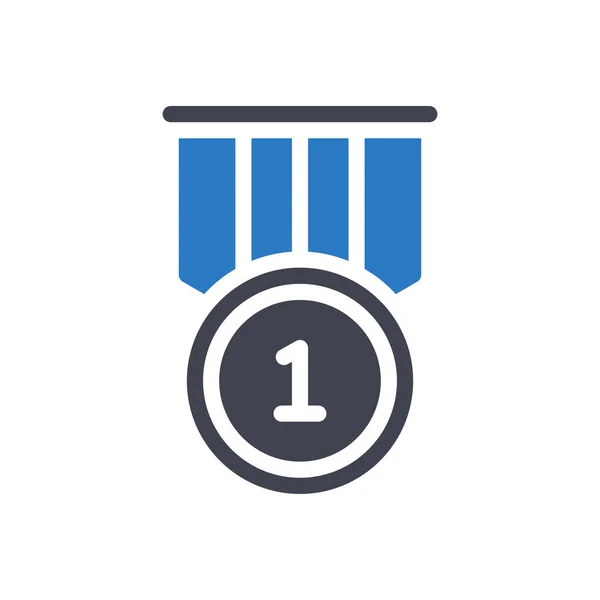 Illustration Vectorielle Médaille Sur Fond Transparent Symboles Qualité Premium Icône — Image vectorielle