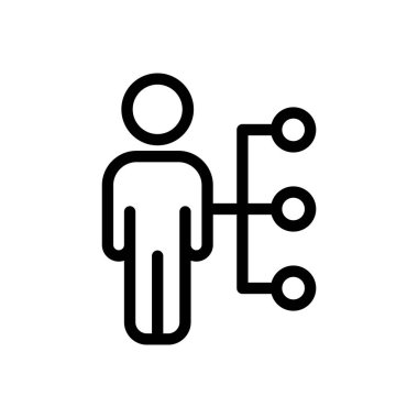 Şeffaf bir arkaplan üzerinde hiyerarşi vektör illüstrasyonu. Konsept ve grafik tasarımı için ince çizgi simgesi..