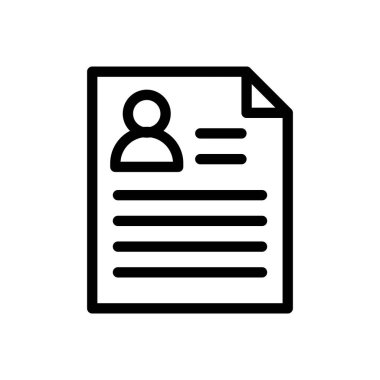 Şeffaf bir arkaplanda profil vektör çizimi. Konsept ve grafik tasarımı için ince çizgi simgesi..