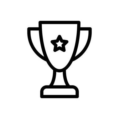 Şeffaf bir arkaplanda ödül vektör çizimi. Konsept ve grafik tasarım için ince çizgi simgesi..