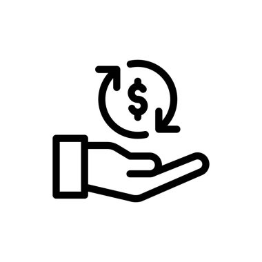 Saydam bir arkaplanda dolar vektör illüstrasyonu. Premium kalite semboller. Konsept ve grafik tasarım için ince çizgi simgesi..