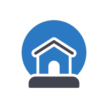 Şeffaf bir arkaplan üzerinde ev vektör illüstrasyonu. Konsept ve grafik tasarımı için özel kalite semboller.. 