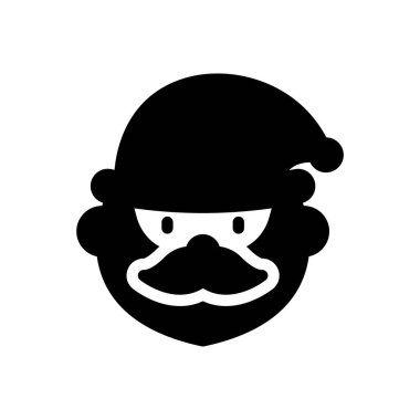 Şeffaf bir arkaplan üzerinde Noel Baba vektör çizimi. Konsept ve grafik tasarım simgeleri için kaliteli semboller.. 