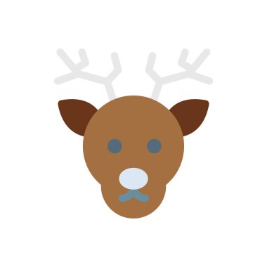 Şeffaf bir arkaplan üzerinde ren geyiği vektör çizimi. Konsept ve grafik tasarımı için premium kalite simgeleri..