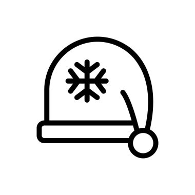 Şeffaf bir arkaplanda Beanie vektör çizimi. Konsept ve grafik tasarım için ince çizgi simgesi.. 