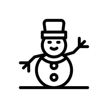 Şeffaf arkaplan üzerinde kardan adam vektör çizimi. Premium kalite semboller. Konsept ve grafik tasarım için ince çizgi simgesi. 