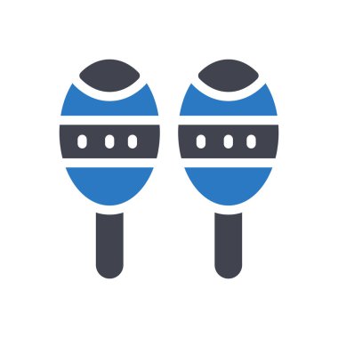 Şeffaf bir arkaplan üzerinde marakas vektör çizimi. Konsept ve grafik tasarımı için özel kalite semboller.. 