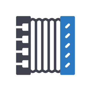 Şeffaf bir arkaplan üzerinde akkordiyon vektör çizimi. Konsept ve grafik tasarımı için mükemmel kalite sembolleri..