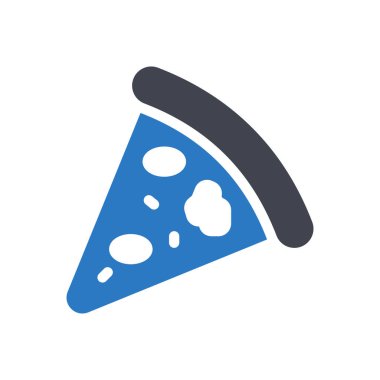 Şeffaf bir arkaplanda pizza vektör çizimi. Konsept ve grafik tasarım simgeleri için kaliteli semboller..