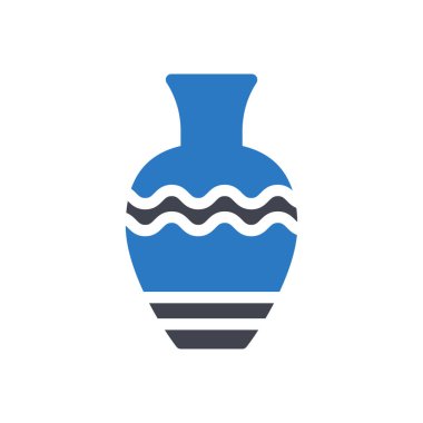 şeffaf bir arkaplan üzerinde vazo vektör illüstrasyonu. Konsept ve grafik tasarımı için mükemmel kalite semboller.. 