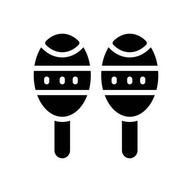 Şeffaf bir arkaplan üzerinde marakas vektör çizimi. Konsept ve grafik tasarımı için özel kalite semboller.. 