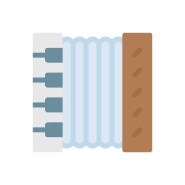 Şeffaf bir arkaplan üzerinde akordeon vektör illüstrasyonu. Konsept ve grafik tasarımı için birinci sınıf kalite simgeleri.. 