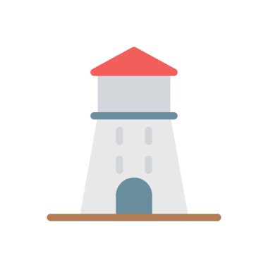 Şeffaf bir arkaplan üzerinde kule vektör çizimi. Konsept ve grafik tasarım için mükemmel kalite simgeleri.. 