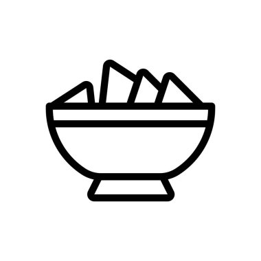 Şeffaf bir arkaplanda çip vektör çizimi. Konsept ve grafik tasarım için ince çizgi simgesi.. 