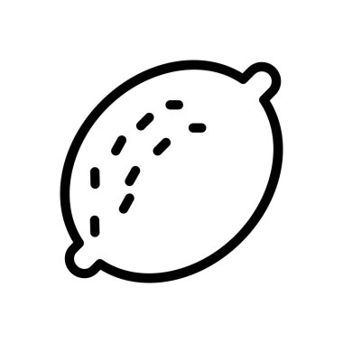 Şeffaf bir arkaplanda limon vektör çizimi. Konsept ve grafik tasarım için ince çizgi simgesi.. 