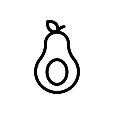 Şeffaf arkaplan üzerinde armut vektör çizimi. Premium kalite semboller. Konsept ve grafik tasarım için ince çizgi simgesi. 