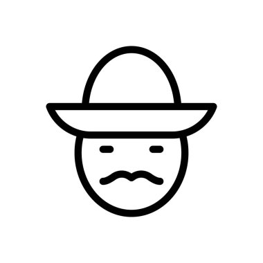 Saydam bir arkaplan üzerinde adam vektör çizimi. Premium kalite semboller. Konsept ve grafik tasarım için ince çizgi simgesi.