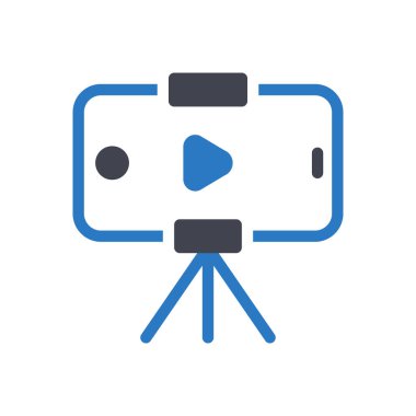 Şeffaf bir arkaplan üzerinde video vektör illüstrasyonu. Konsept ve grafik tasarım için kaliteli semboller.. 