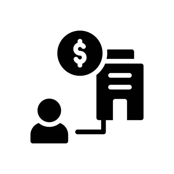 Financer Vector Illustration Transparent Background Premium Quality Symbols Glyphs Icon — Stockvector