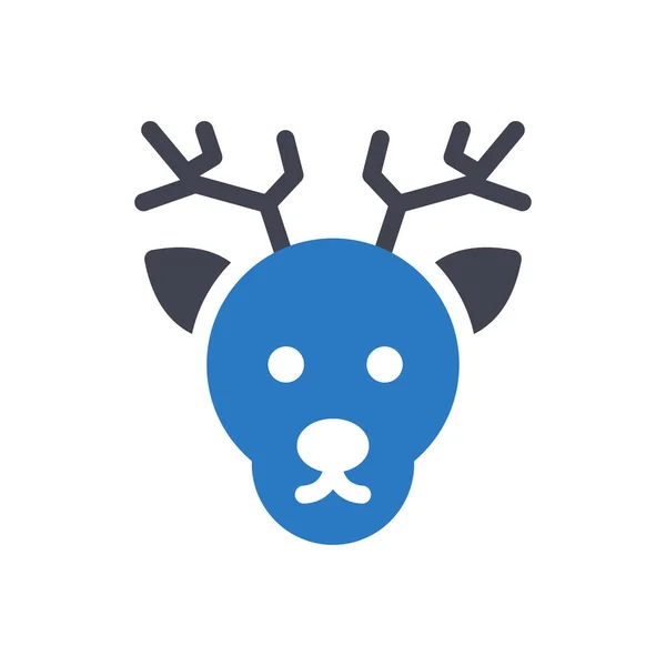 Reindeer Vector Illustration Transparent Background Premium Quality Symbols Glyphs Icon — Vector de stock