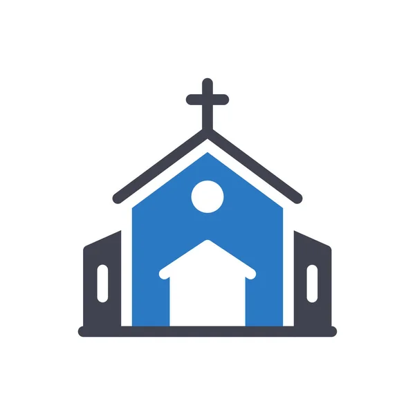 透明な背景の教会のベクトル図 プレミアム品質の象徴概念とグラフィックデザインのためのグリフアイコン — ストックベクタ