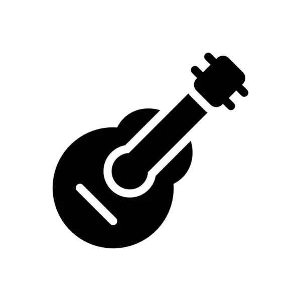 Ilustração Vetor Guitarra Fundo Transparente Símbolos Qualidade Premium Ícone Glyphs —  Vetores de Stock