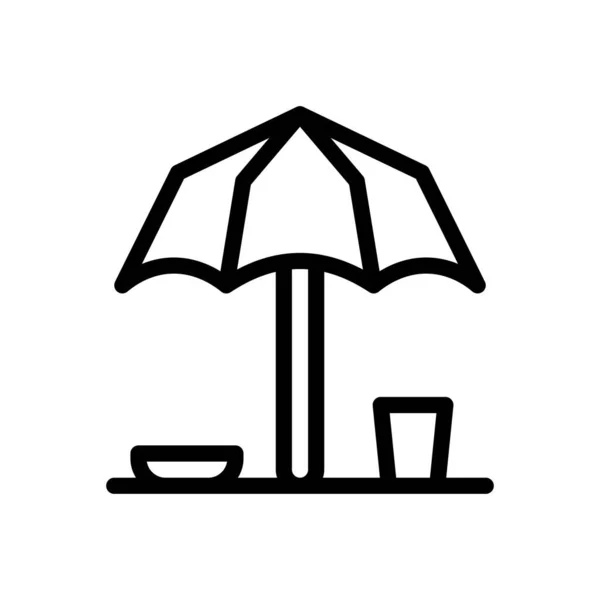 Paraply Vektor Illustration Transparent Bakgrund Premium Kvalitetssymboler Tunn Linje Ikon — Stock vektor