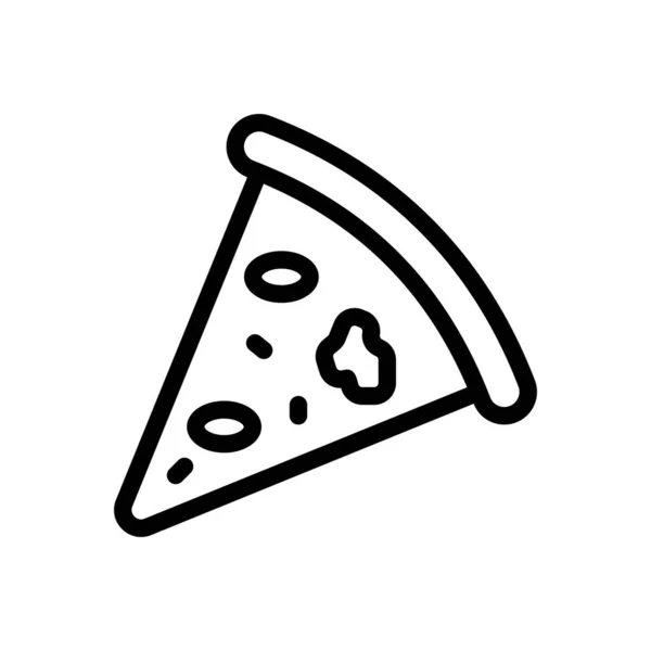 Pizza Vektor Illustration Auf Transparentem Hintergrund Symbole Premium Qualität Thin — Stockvektor