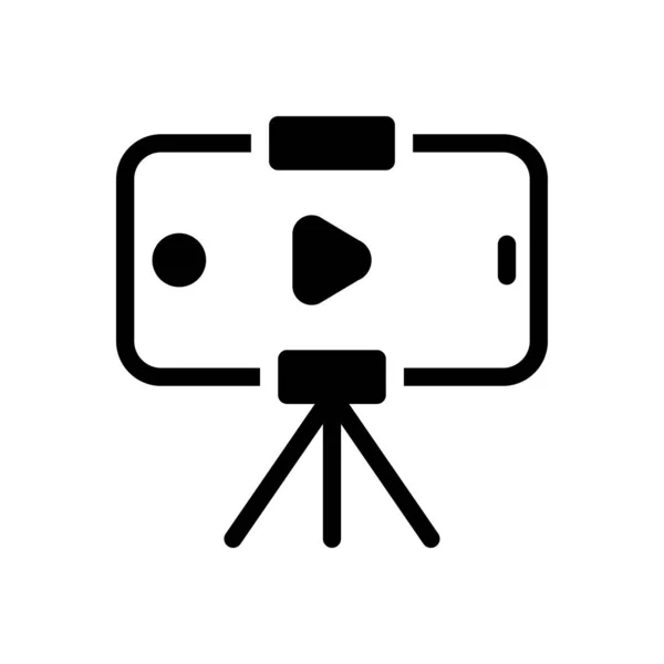 Video Vektor Illustration Auf Transparentem Hintergrund Hochwertige Symbole Glyphen Symbol — Stockvektor