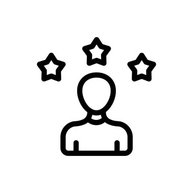 Şeffaf bir arkaplan üzerinde yıldız vektör çizimi. Premium kalite semboller. Konsept ve grafik tasarım için ince çizgi simgesi.