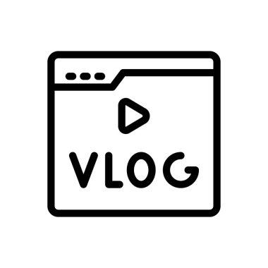 Saydam bir arkaplan üzerinde web sayfası vektör illüstrasyonu. Konsept ve grafik tasarımı için ince çizgi simgesi..