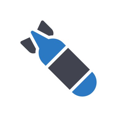 Şeffaf bir arkaplan üzerinde füze vektör çizimi. Konsept ve grafik tasarım için mükemmel kalite semboller..