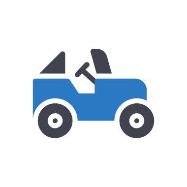 Şeffaf bir arkaplan üzerinde jeep vektör çizimi. Konsept ve grafik tasarımı için mükemmel kalite semboller..