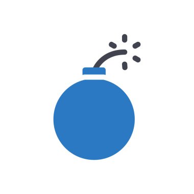 Şeffaf bir arkaplanda bomba vektör çizimi. Konsept ve grafik tasarım simgeleri için kaliteli semboller..